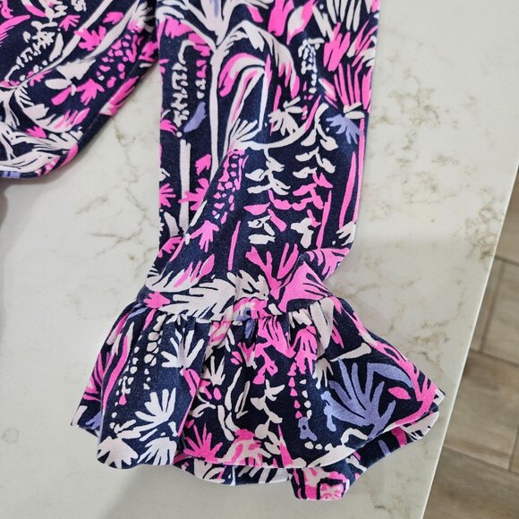 EUC Lilly Pulitzer Sophie Ruffle Dress Bright Navy Swing Of Things 3/4 Sleeve XS - Picture 7 of 13